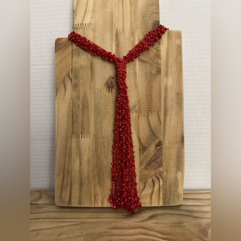 Elegant Red Beaded necklace